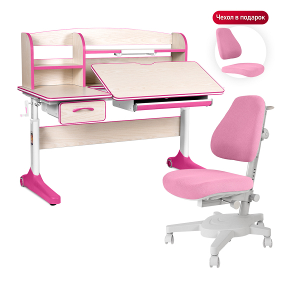 комплект anatomica uniqa парта + кресло + надстройка + подставка для книг Anatomica Uniqa Set